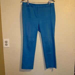 Charter Club Womens 12P Dress Pants Cotton Spandex Blue Work Office Business